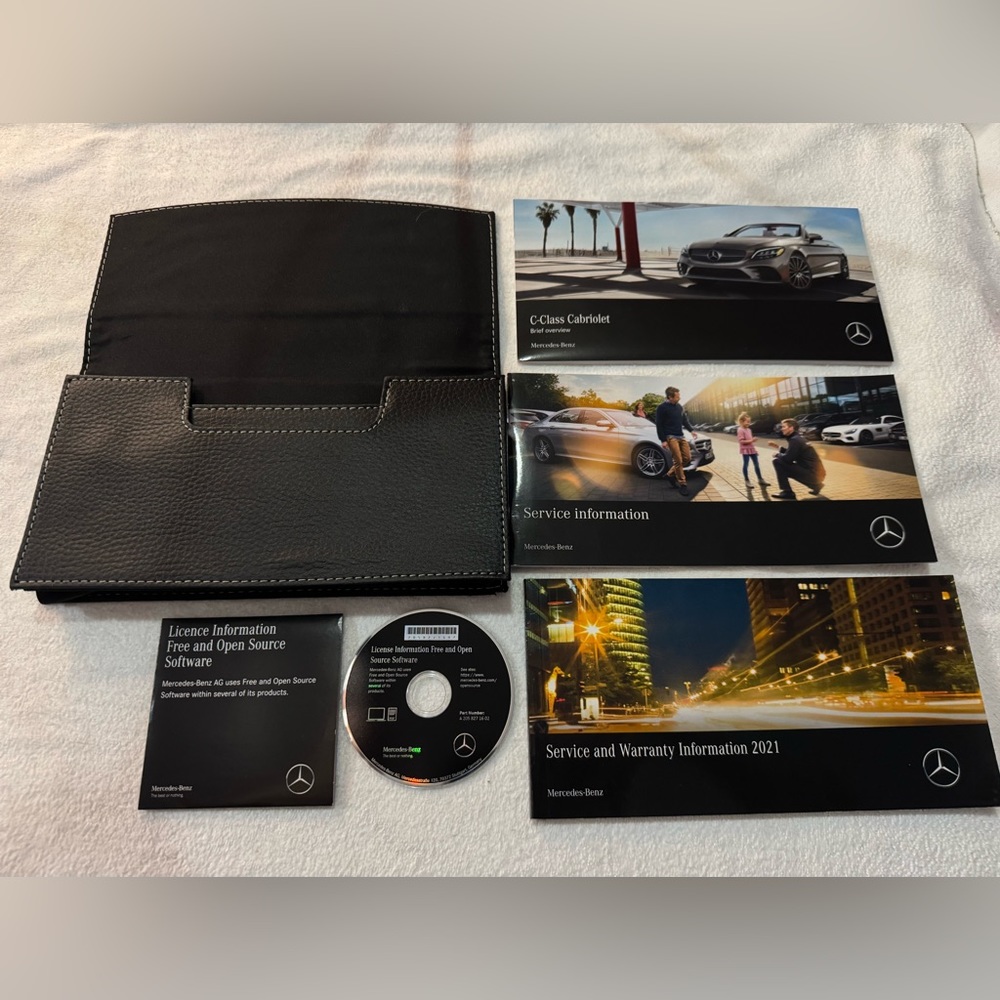 2021 MERCEDES BENZ C Class Cabriolet OWNERS MANUAL SET With Case